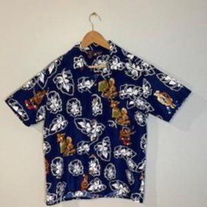 Roundy Bay Hawaiian Hula Dancer Short Sleeve Shirt  M